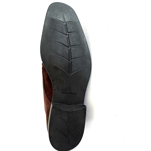 Bruno Magli Ranua Chukka Boots 11 Brown Suede Leather Lace-Up Handmade Italy - Picture 11 of 12